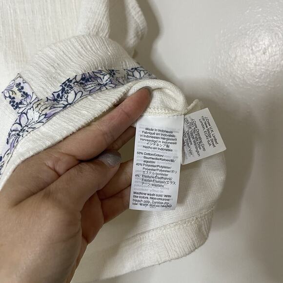 Madewell Gauze white Daisy trim square neck tank top small - Picture 3 of 5